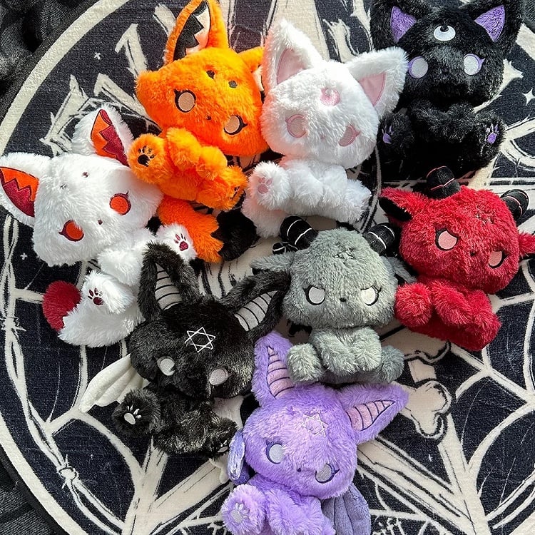 Black and Purple Gothic Magic Kitty Plushie