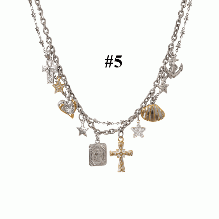 6 Options Punk Cross Charm Necklace/Waist Chain