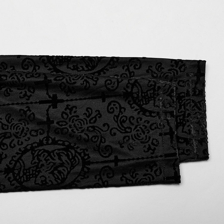 Black Goth High Collar T-shirt