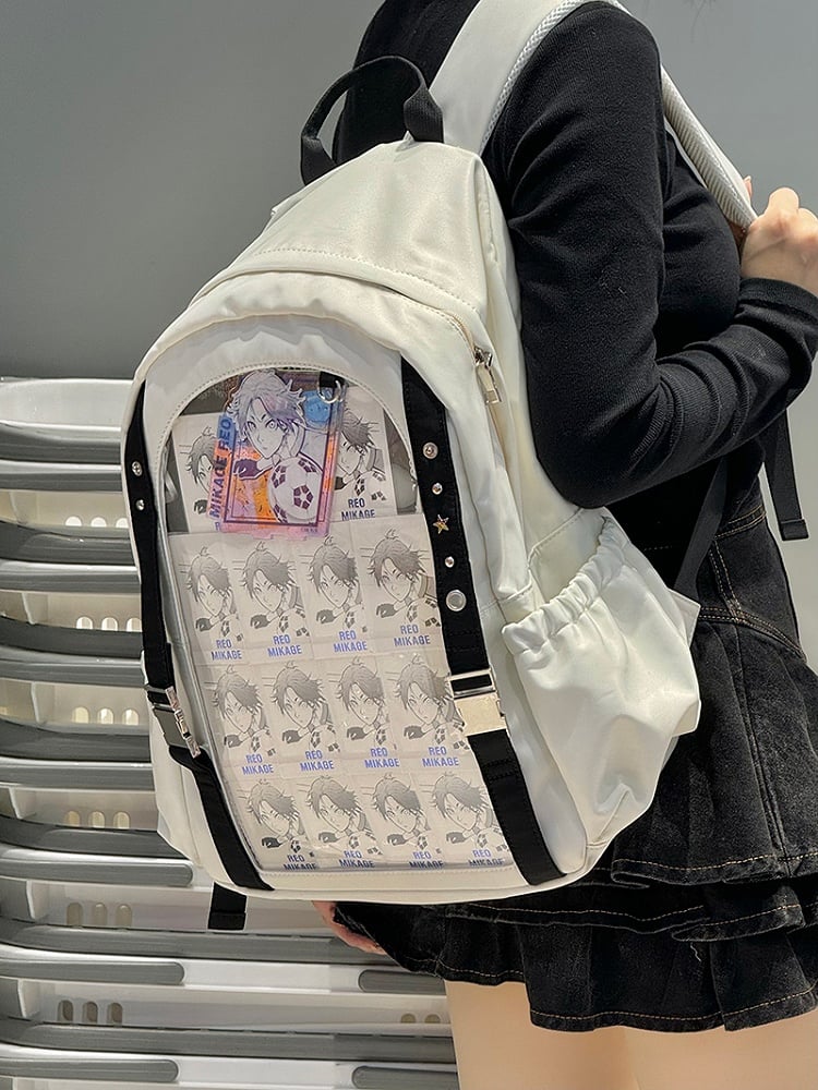 Beige Stars Large Capacity Ita Backpack