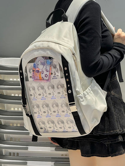 Beige Stars Large Capacity Ita Backpack