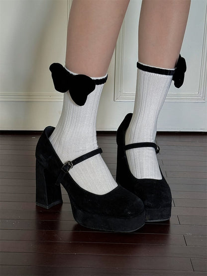 3 Color Options Bowknot Detail Ankle Socks