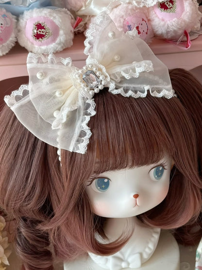 6 Options Rhinestone Decorated Bowknot Beaded KC