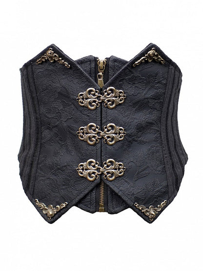 Gothic Black PU Steampunk Corset Belt