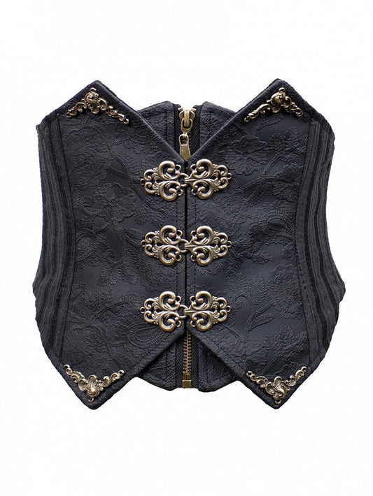 Gothic Black PU Steampunk Corset Belt