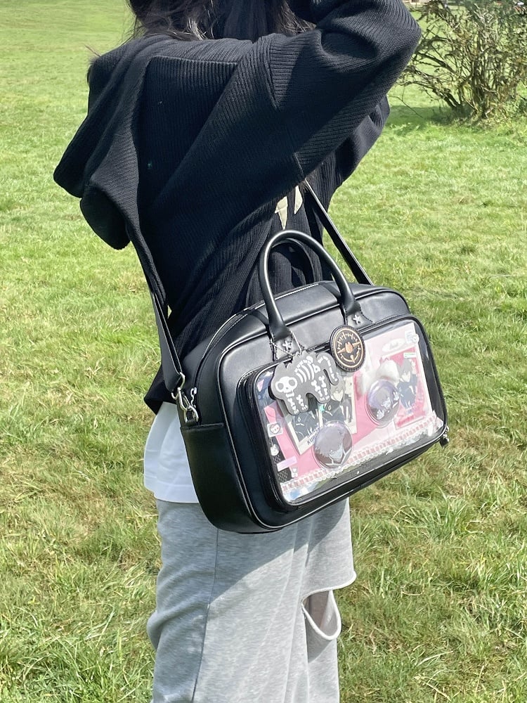 Kitty Decorated Large Capacity Crossbody Ita Bag White/Silver/Brown/Black/Blue/Yellow