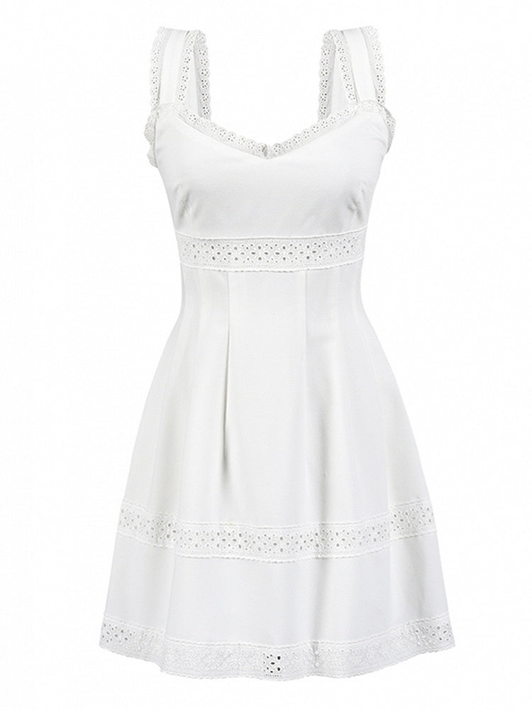 Vintage White Sleeveless Dress
