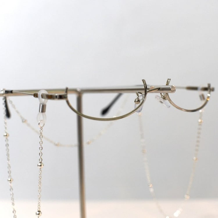 Silver/Gold Cyberpunk Chain Charm Eyeglasses Frame