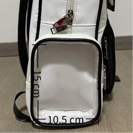 Cute Kitty Ear Design Yellow Ita Backpack with Detachable Chain Detail