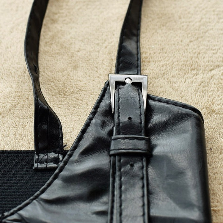 Black/Coffee/Brown/White Gothic Punk PU Corset Belt