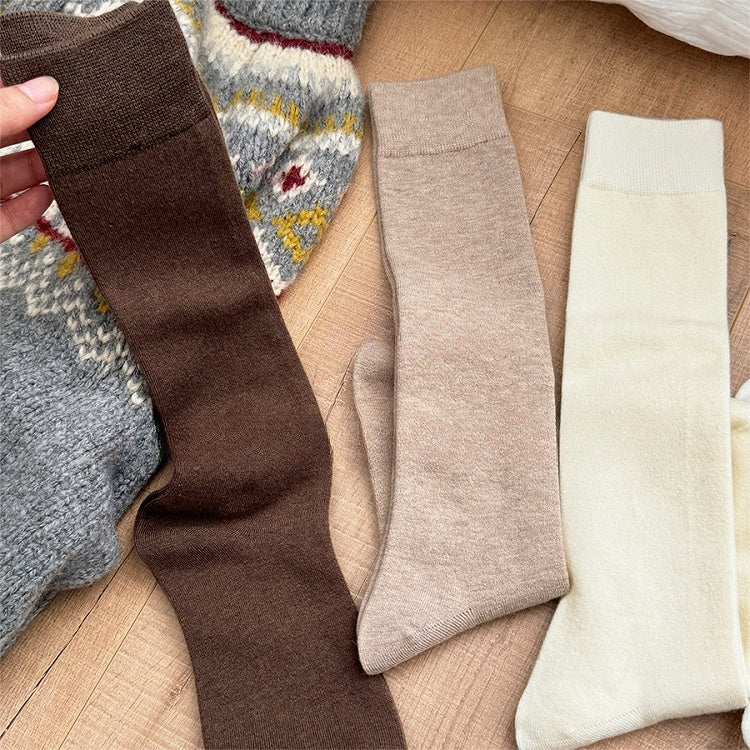 White/Milk White/Camel/Dark Coffee/Grey/Black Thicken Underknee Stockings