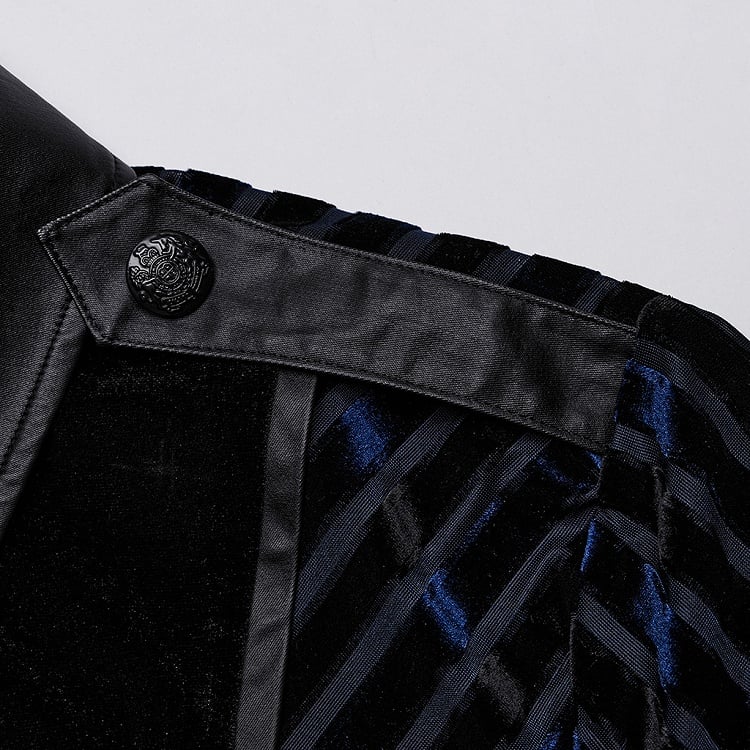 Black and Blue Military Men's Shirt