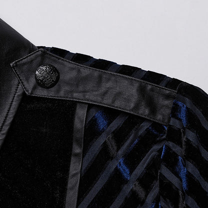 Black and Blue Military Men's Shirt