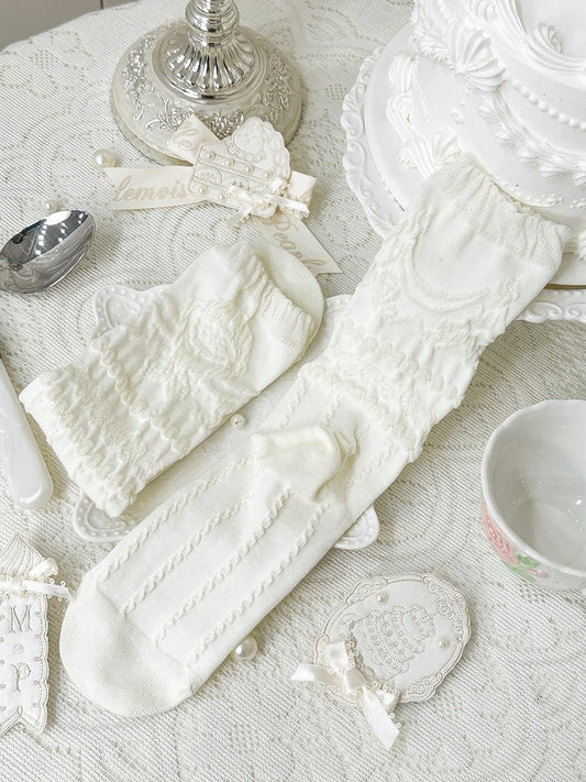 Creamy White Cotton Socks