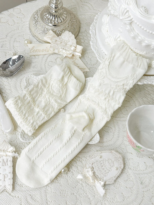 Creamy White Cotton Socks