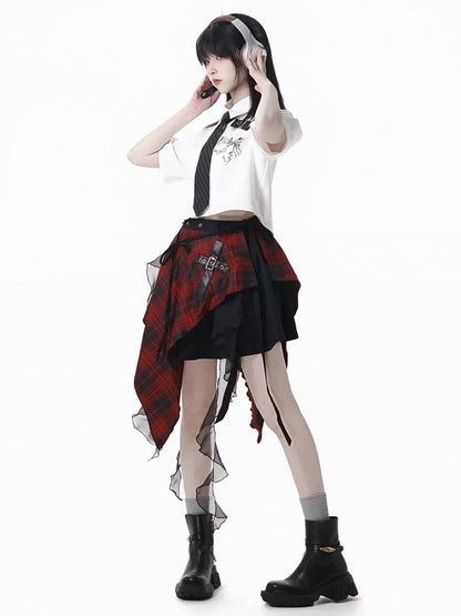 Black Elastic Waist Skirt