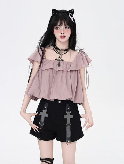 Dusty Pink Three Ways Wear Top/Bubble Skirt