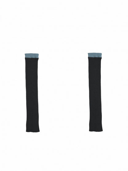 5 Colors Contrast Trim Knitted Leg Warmers