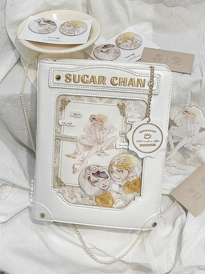 White Letter Decorated Ita Bag