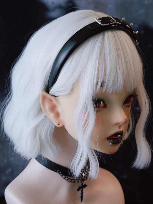 Black Gothic Buckle Decorated Studs Design KC