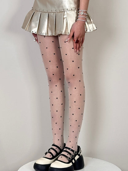 4 Color Options Bittersweet Heart Details Tights