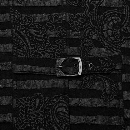 Striped Jacquard Goth Waistcoat