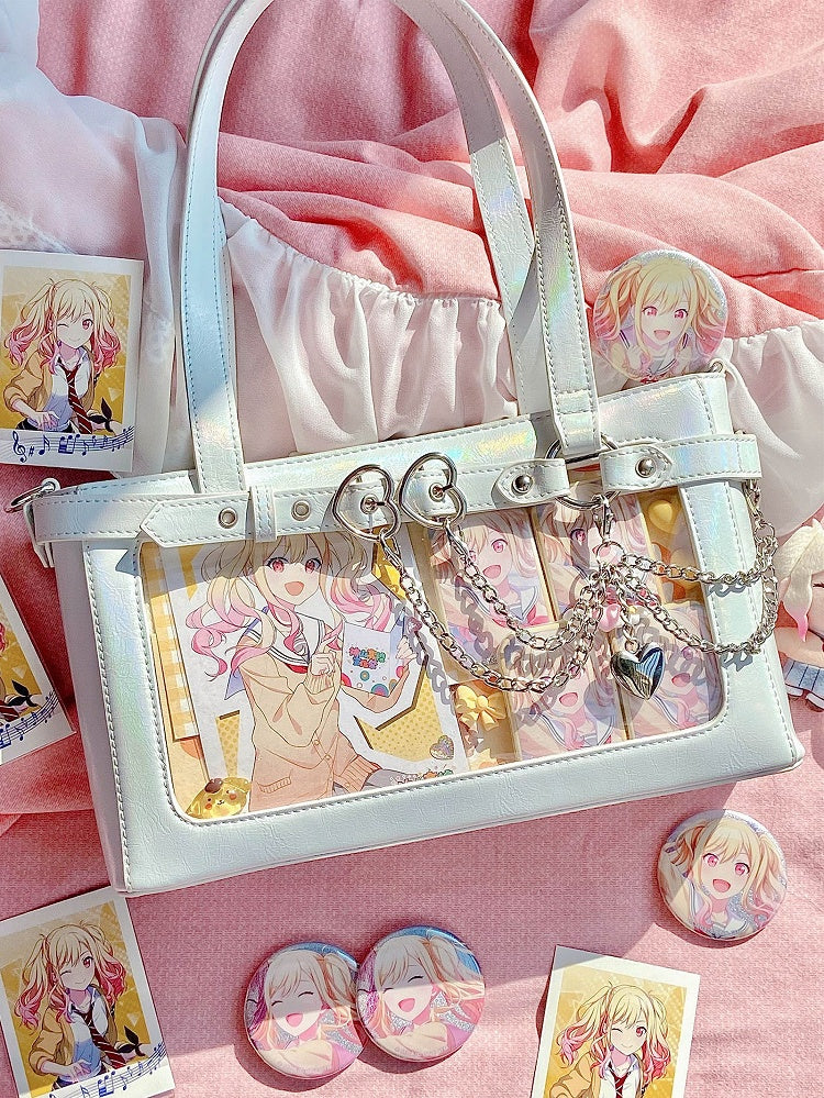 Detachable Chains White Ita Shoulder Bag