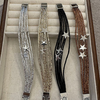 Gold/Silver/Brown/Black Y2K Star Bracelet