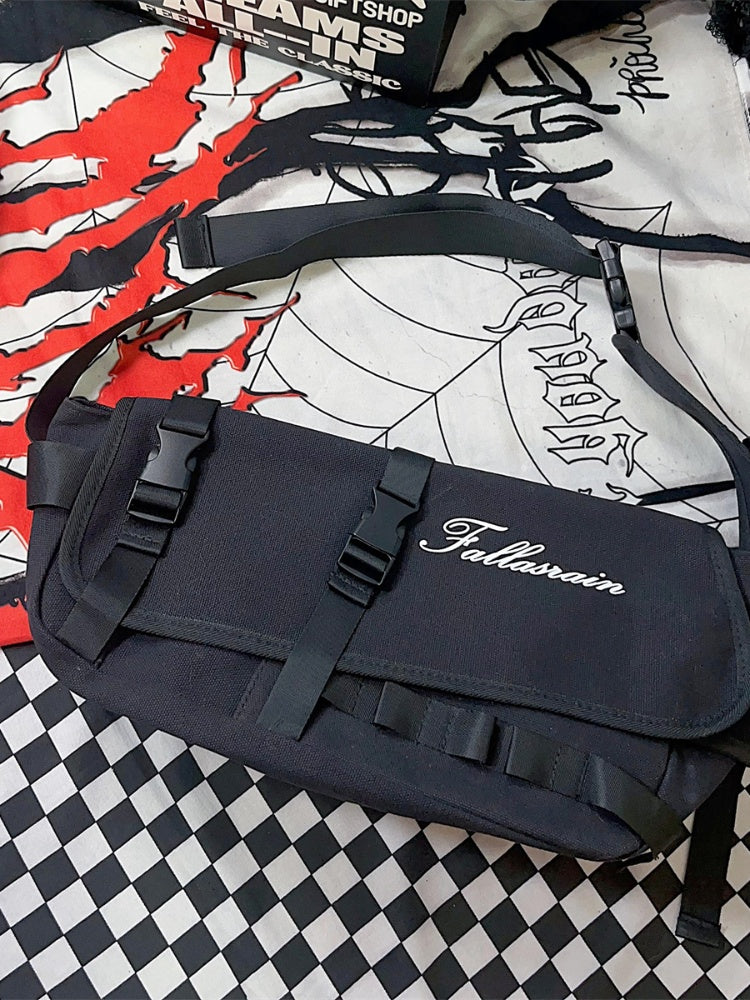 Yellow Plaid/Black Design Casual Crossbody