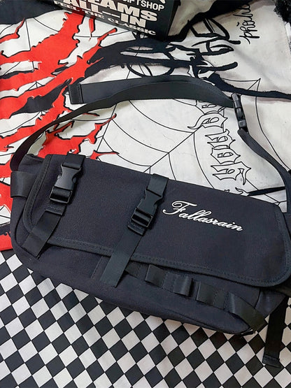 Yellow Plaid/Black Design Casual Crossbody