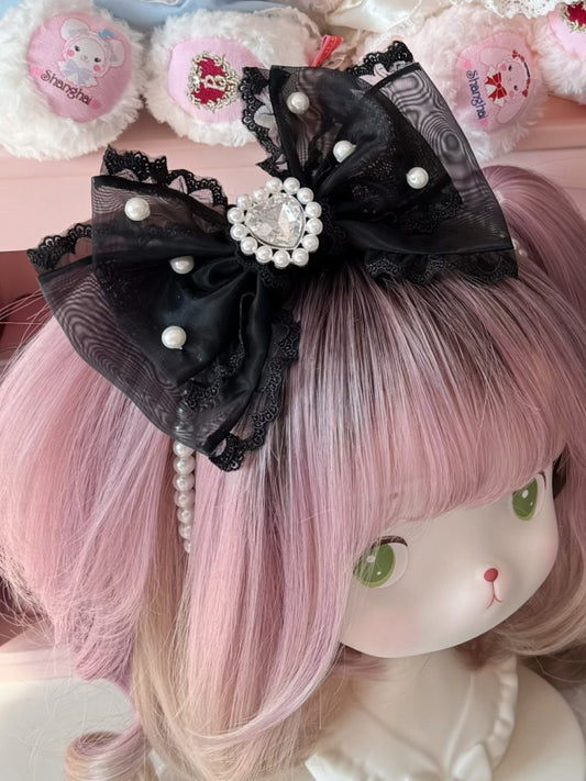 6 Options Rhinestone Decorated Bowknot Beaded KC