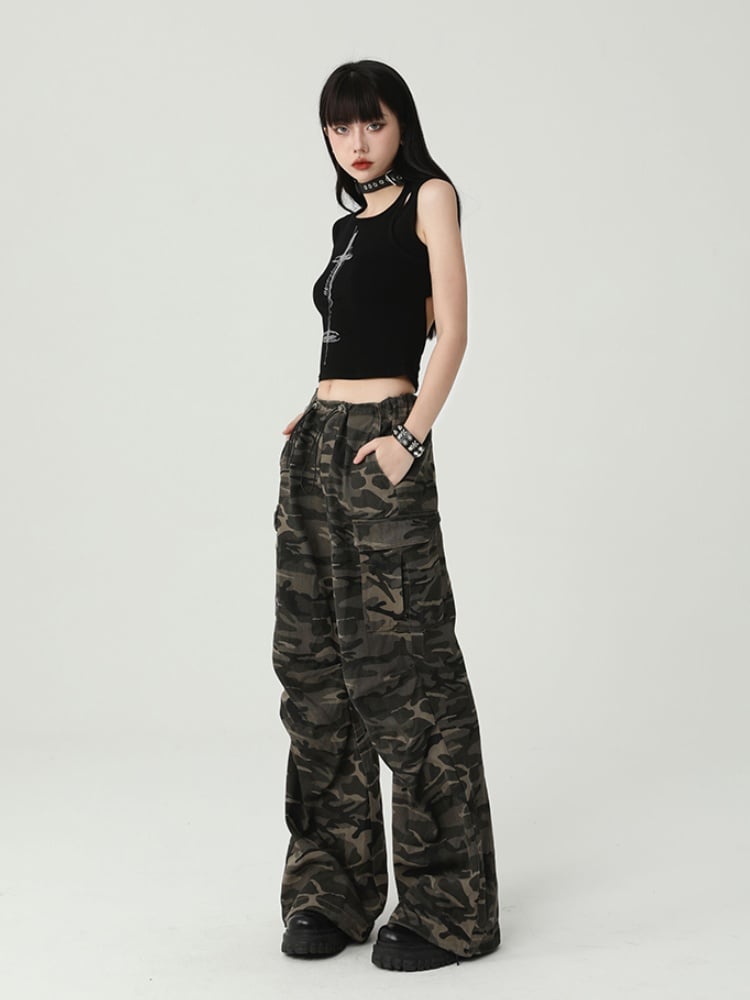 Gothic Black Cross Print Backless Glamorous Cropped Sleeveless Top