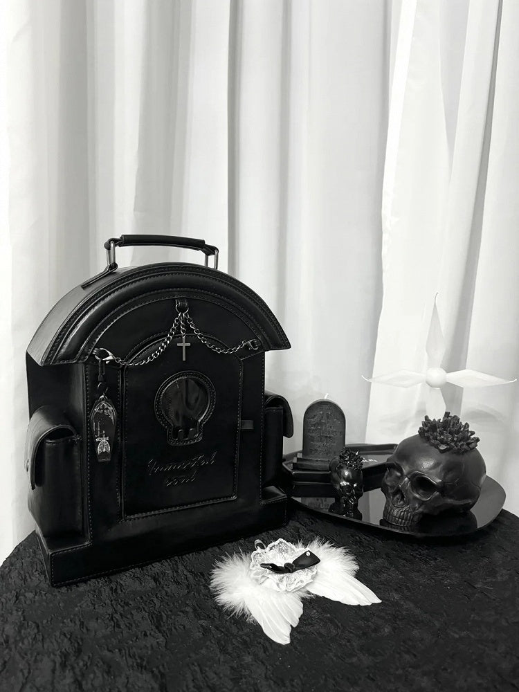 Gothic Black Gravestone-Shaped Ita Backpack