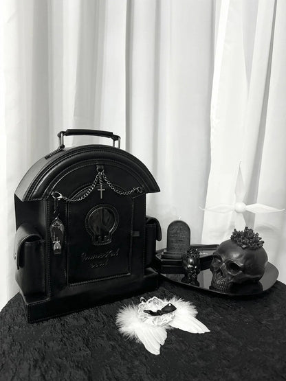 Gothic Black Gravestone-Shaped Ita Backpack