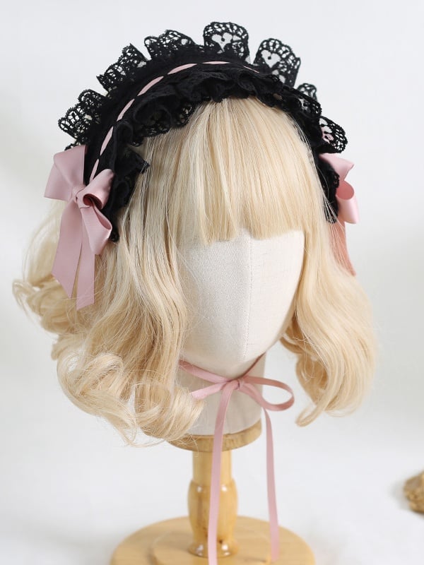 5 Colors Cute Lolita Bowknot Lace Hairband