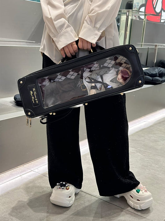 Black 1/4 Scale BJD Doll Bag – Wear as Crossbody, Backpack, or Tote (3-Way Style)