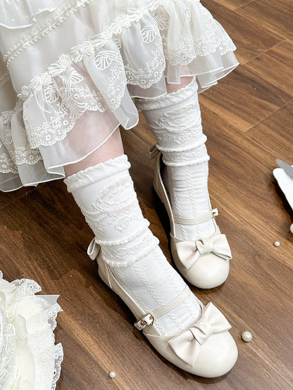 Creamy White Cotton Socks