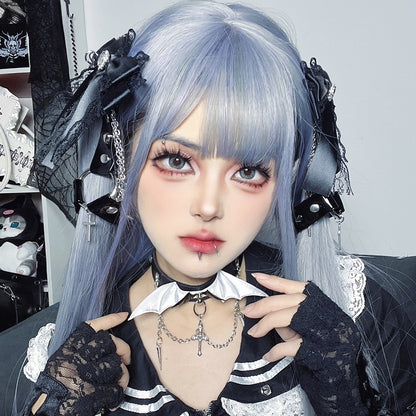 Black/Pink/White/Blue Stud Jirai Kei Bowknot Punk Hairclips