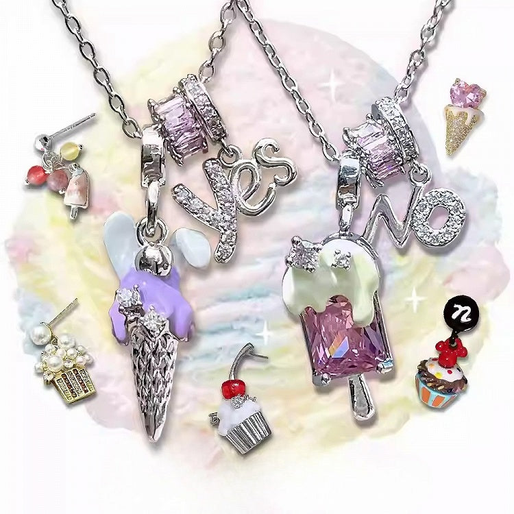 3 Options Ice Cream Pendant Necklace