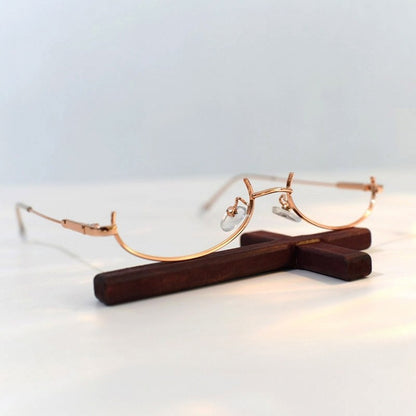 Gold Steampunk Eyeglasses Frame