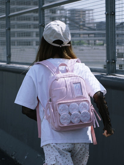 Polished Pink PU Ita Backpack