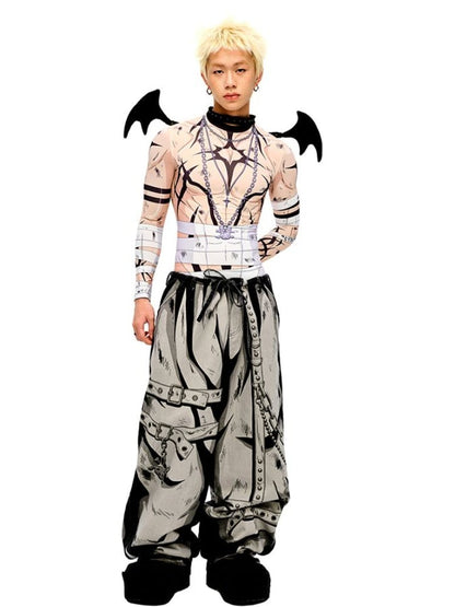 Punk Black Devil Wings Choker