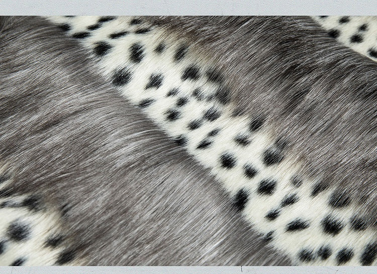 Lace-up Detail Leopard Pattern Design Black Punk PU Shorts