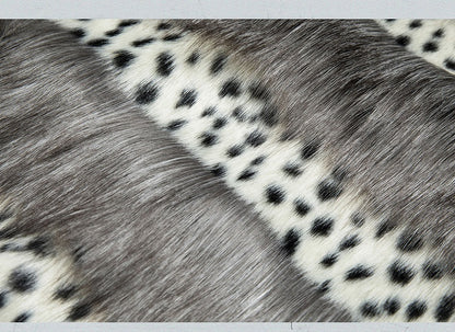 Lace-up Detail Leopard Pattern Design Black Punk PU Shorts