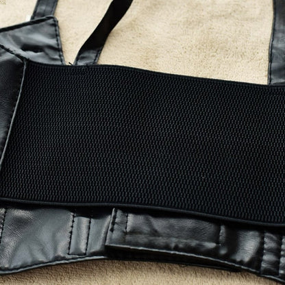 Black/Coffee/Brown/White Gothic Punk PU Corset Belt