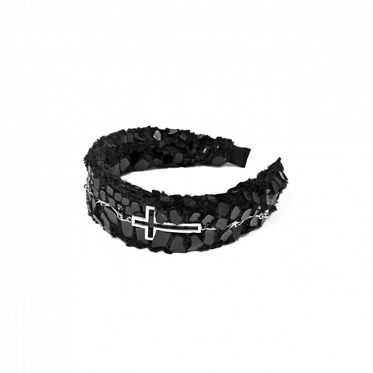 Gothic Cross Snake Skin Design Black KC