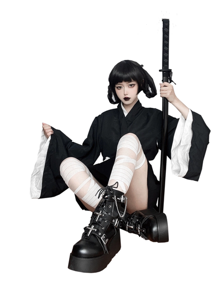 Crosses Black Gothic Platform Boots Spike Studs Punk Boots