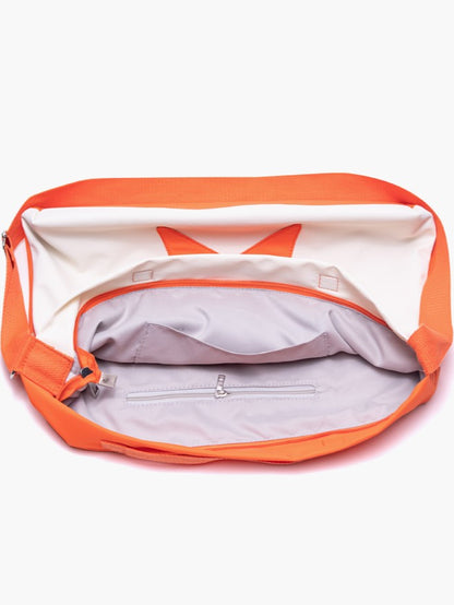 White & Orange Star Tote Bag With Large Capacity