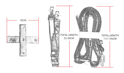 Gothic Punk Studs Skull Black Waist Bag PU Crossbody Bag