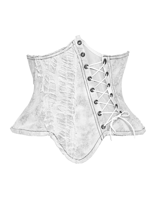 Grey Irregular Shape Boned Corset Belt